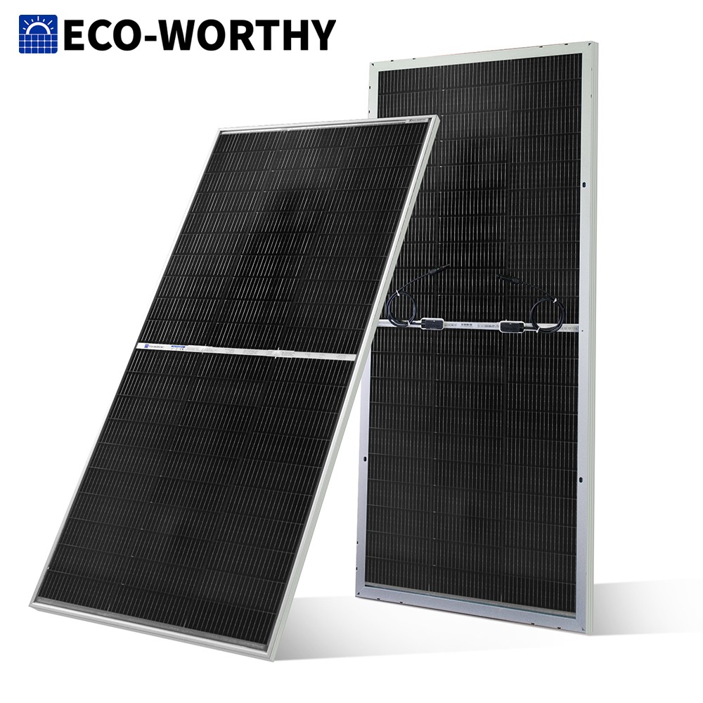 Solar Panel 200W - ECO-WORTHY 195 W N-Typ 18BB Bifacial