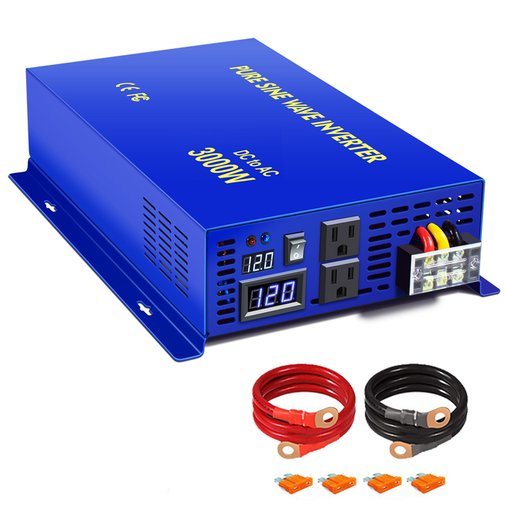 Power Inverter - 2026 Bestseller WZRELB 3000W Auto-Stromversorgung Haushaltsgeräte-Wechselrichter