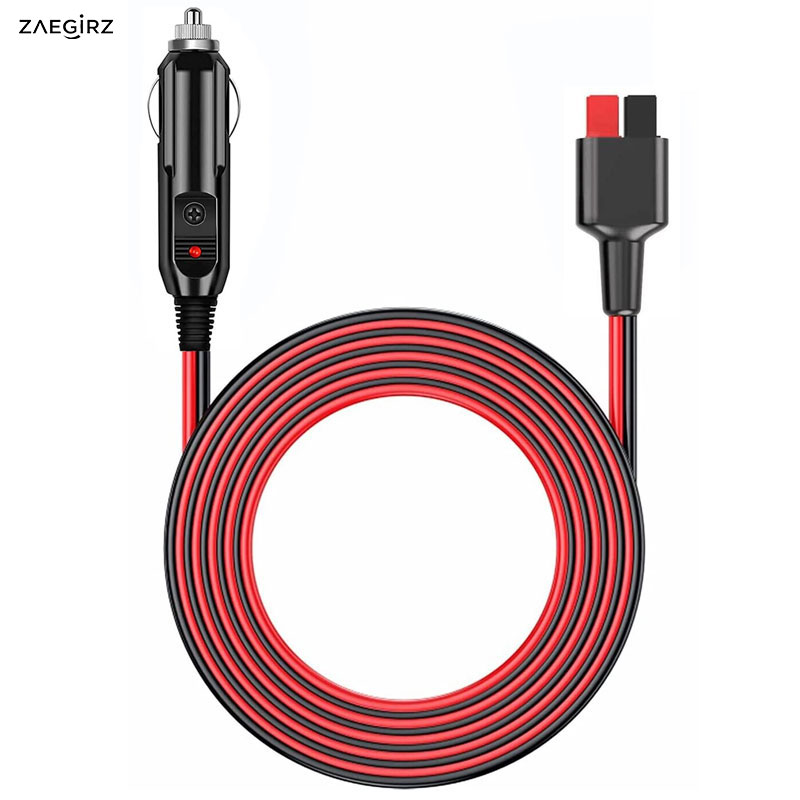 Portable Power Station - 2m/6,5ft Auto-Zigarettenanzünderkabel für Goal Zero/GRECELL/EBL/FlashSpeed/OUPES tragbare