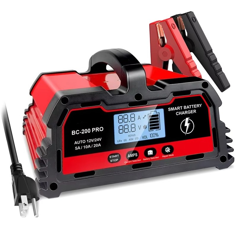 Lithium Battery 12V - 20A Intelligentes Schnell-Ladegerät für 12V und